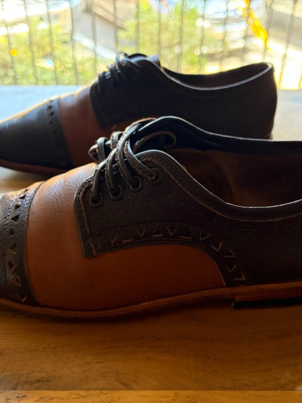 Mere Australia Two Tone Leather Oxford Shoes Brown Men’s Designer Rare